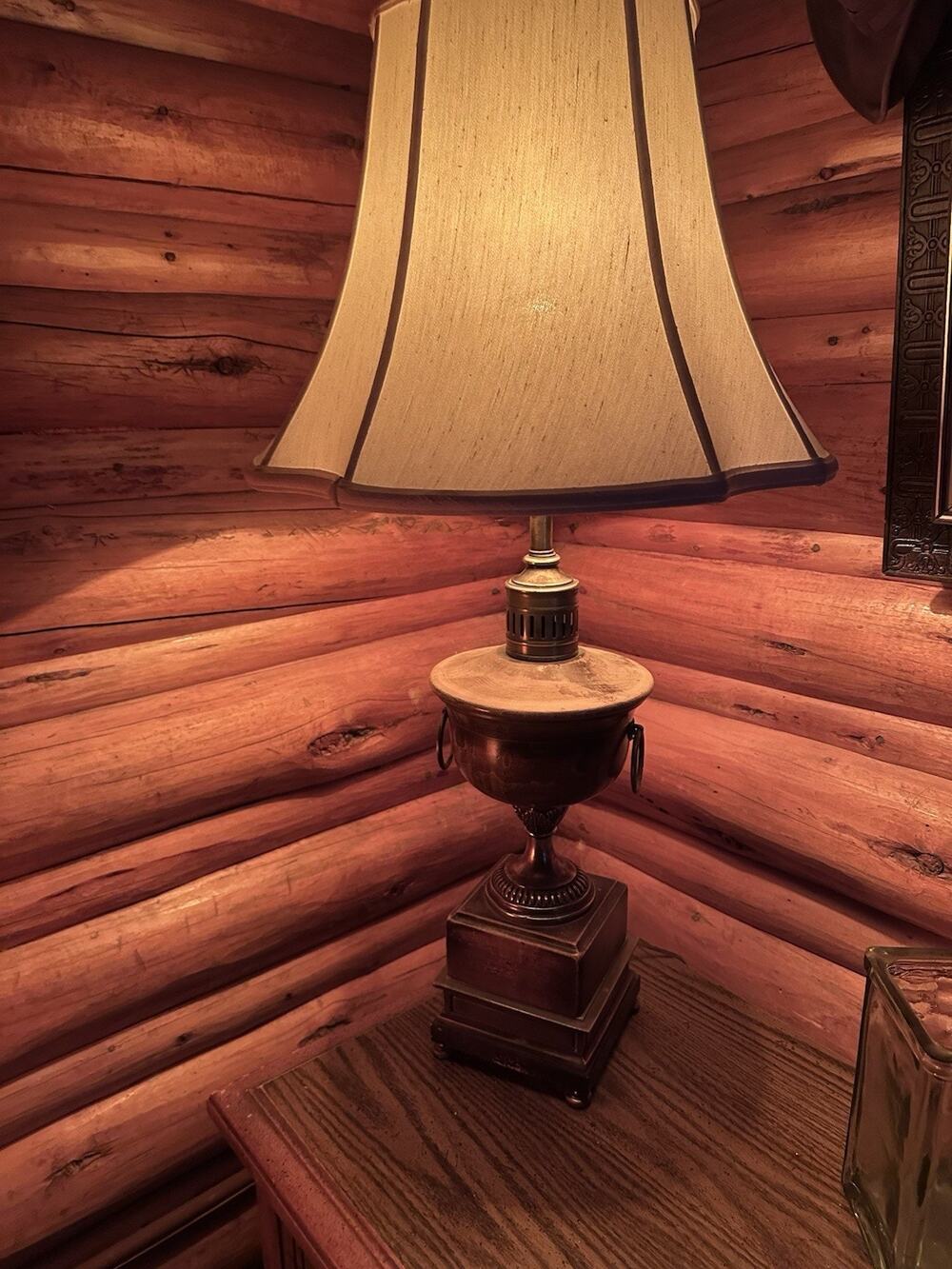 Vintage Frederick Cooper 1960's Table Lamp Wormwood Bronze Working Vtg